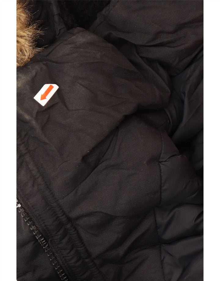 Superdry Γυναικείο Μπουφάν Parka UK 12 Medium Black Winter