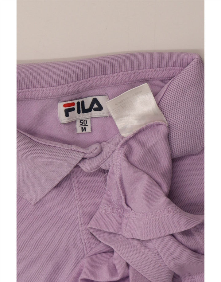 Ανδρικό πουκάμισο πόλο FILA IT 50 Βαμβακερό μεσαίο μωβ