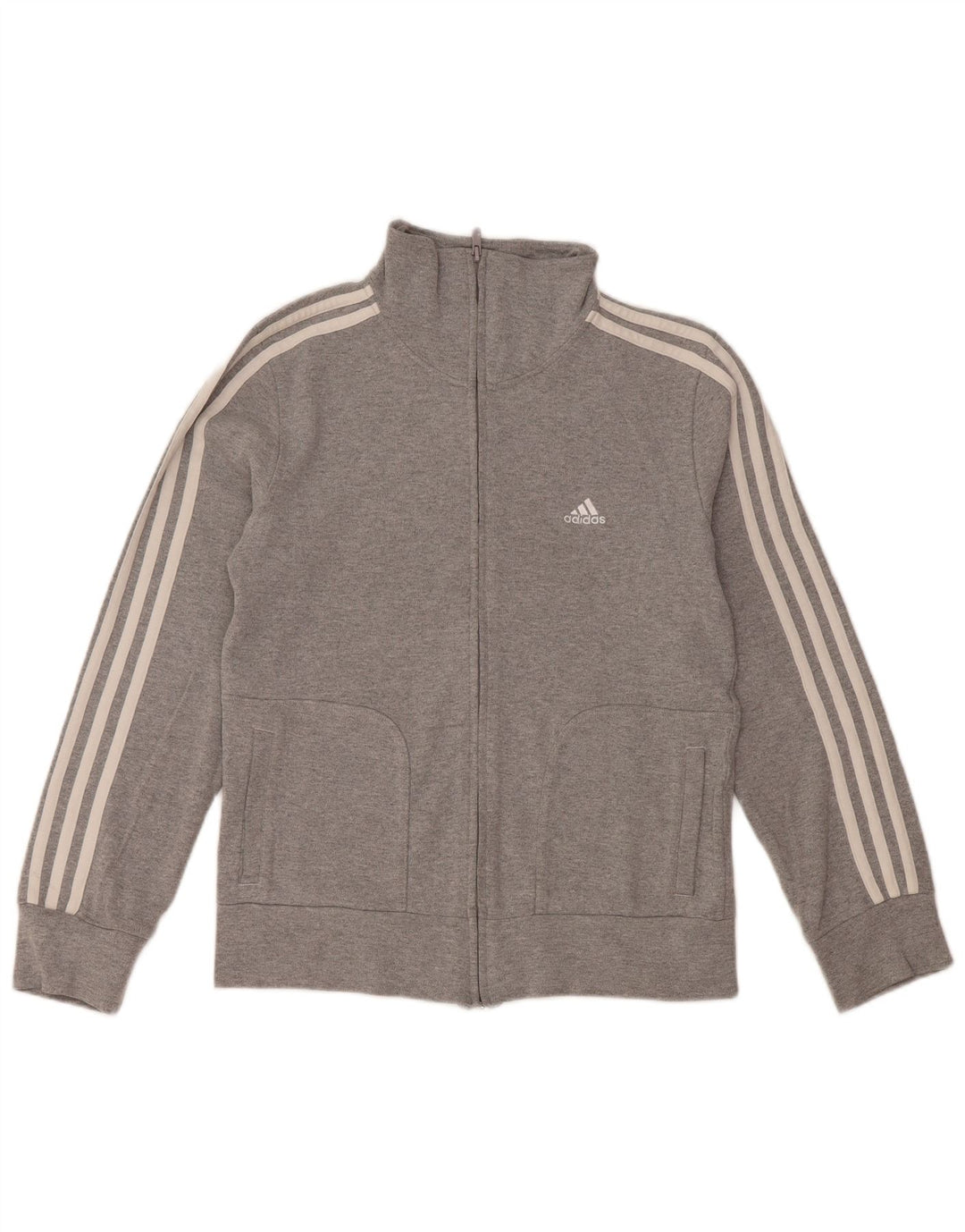Γυναικεία αθλητική φόρμα ADIDAS Top Jacket UK 16 Large Grey Cotton