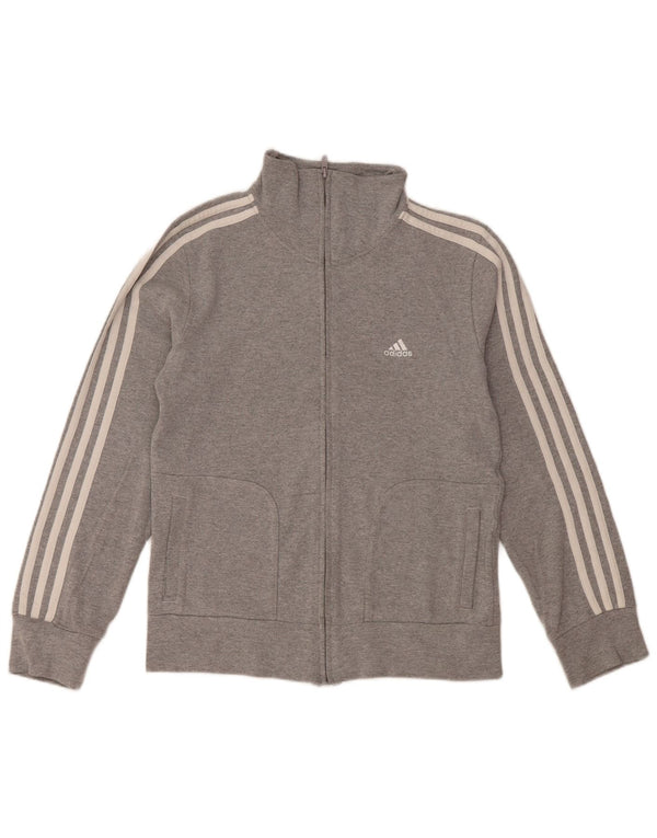 Γυναικεία αθλητική φόρμα ADIDAS Top Jacket UK 16 Large Grey Cotton