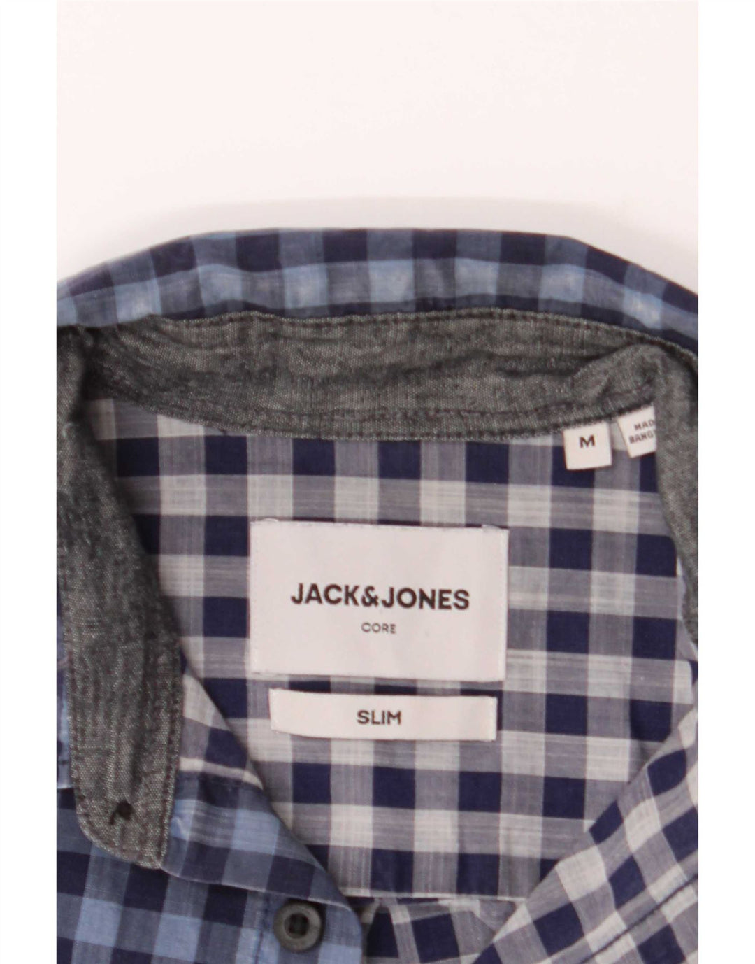 Jack & Jones Ανδρικό πουκάμισο Slim Fit Medium Blue Gingham