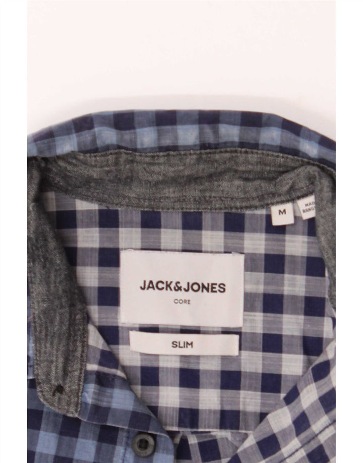 Jack & Jones Ανδρικό πουκάμισο Slim Fit Medium Blue Gingham
