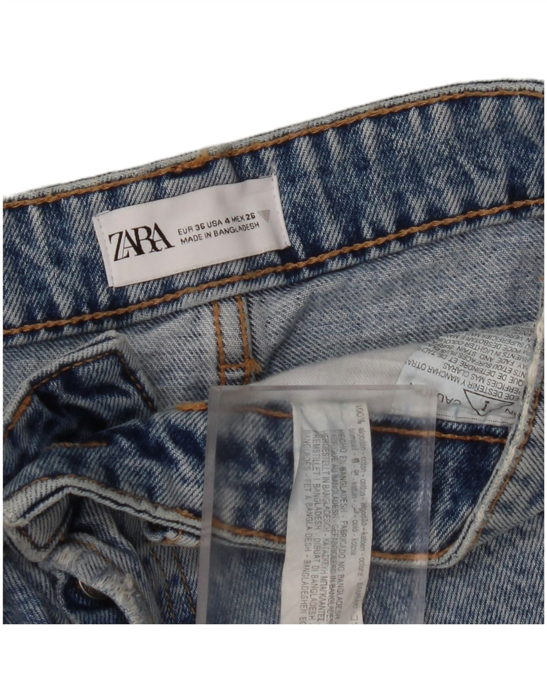 ZARA Γυναικείο τζιν σορτς EU 36 XS W26 Μπλε βαμβακερό
