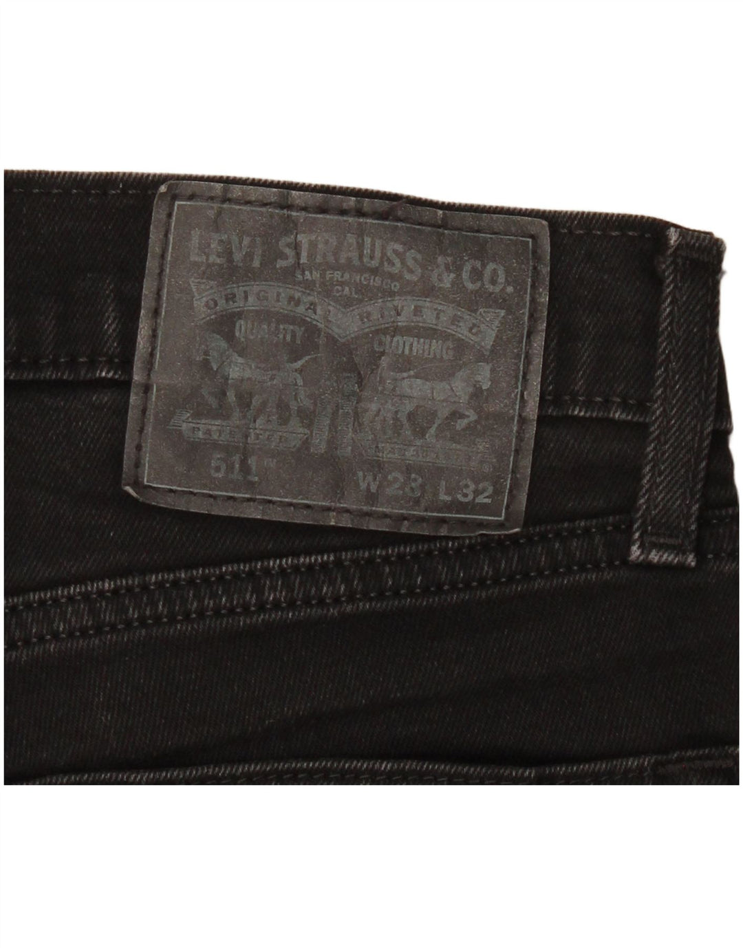 Levi's Womens 511 Slim Jeans W28 L32 Μαύρο βαμβακερό