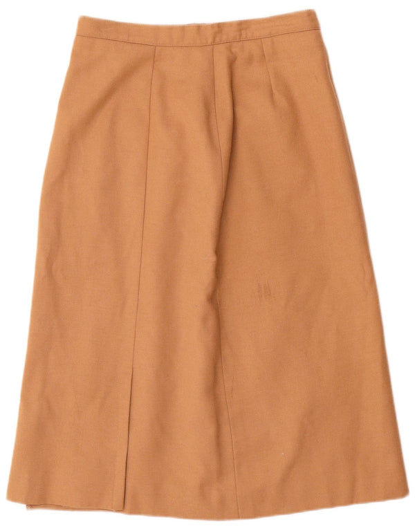 Windsmoor Γυναικεία Midi Φούστα UK 14 Medium W28 Μπεζ μαλλί