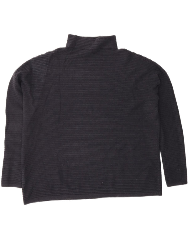 ΓΑΛΛΙΚΗ ΣΥΝΔΕΣΗ Γυναικείο πουλόβερ με ρολό λαιμόκοψη UK 16 μεγάλο μαύρο