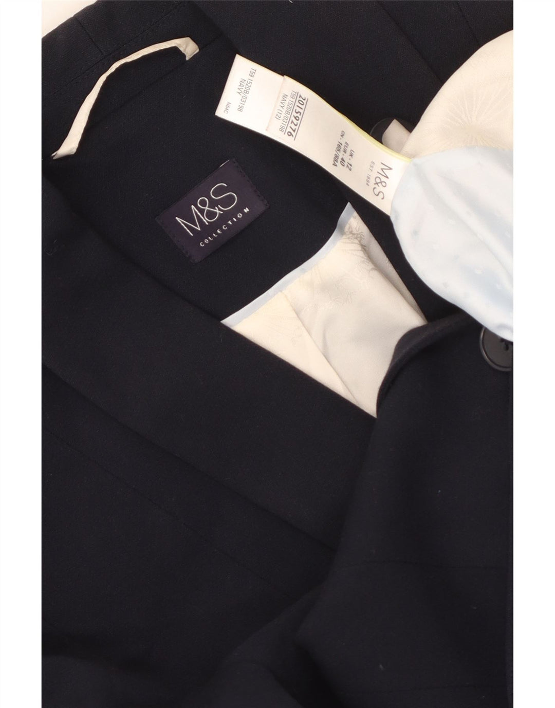 Marks & Spencer Γυναικείο σακάκι UK 12 Medium Navy Blue Polyester