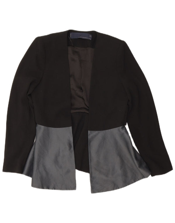 Zara Γυναικείο Open Blazer Jacket UK 14 Medium Black Colourblock Polyester