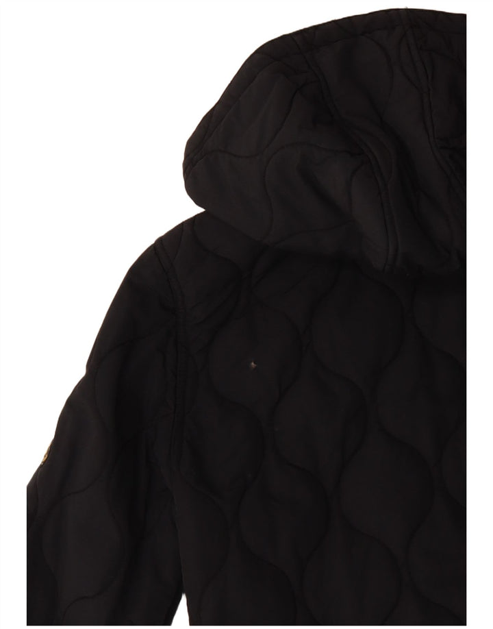 LYLE & SCOTT Ανδρικό μπουφάν με κουκούλα UK 40 μεγάλο μαύρο βαμβακερό