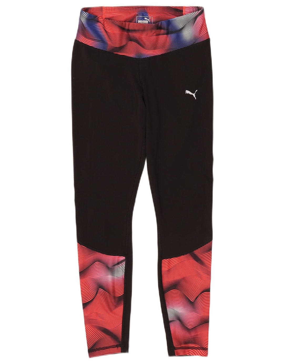 Γυναικεία κολάν με αφηρημένο σχέδιο Puma UK 10 Small Black Colourblock