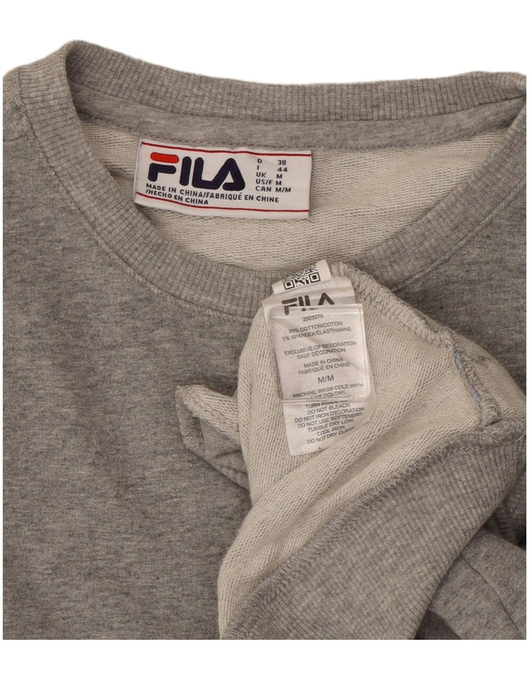 Γυναικεία φούτερ Fila Crop Jumper UK 14 Medium Grey Cotton