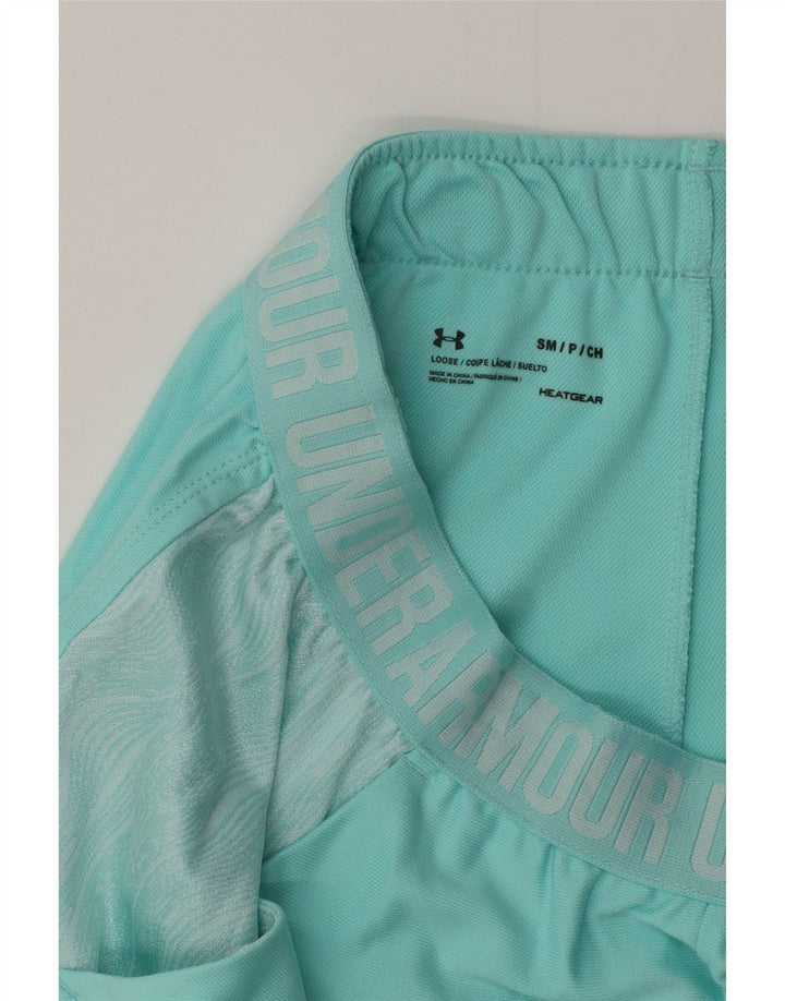 Γραφικό αθλητικό σορτς UNDER Armour Γυναικείο Heat Gear UK 8 Small Turquoise