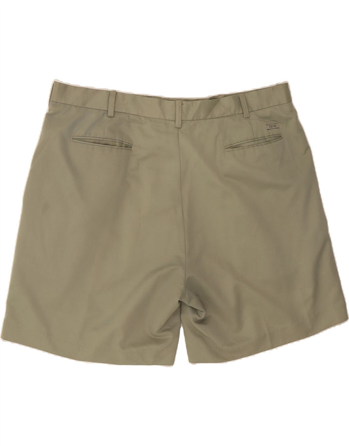 IZOD Mens Pegged Chino Shorts W42 2XL Khaki Polyester Vintage Izod and Second-Hand Izod from Messina Hembry 