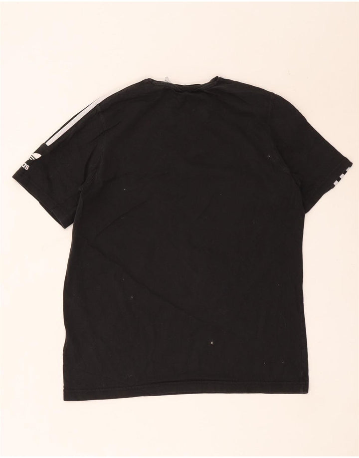 Ανδρικό T-Shirt Adidas Τοπ μεσαίο μαύρο βαμβακερό