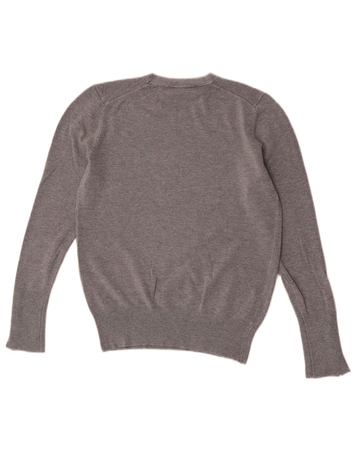 Zara Γυναικείο πουλόβερ με λαιμόκοψη UK 12 Medium Grey