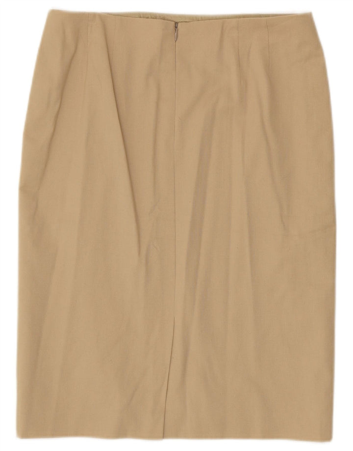 Escada Γυναικεία Pencil Φούστα EU 38 Medium W28 Beige Cotton Classic