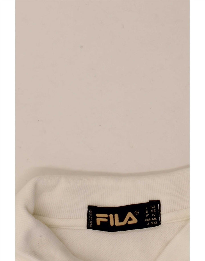Fila Ανδρικό Πόλο Μπλουζάκι IT 52 Λευκό μεγάλο