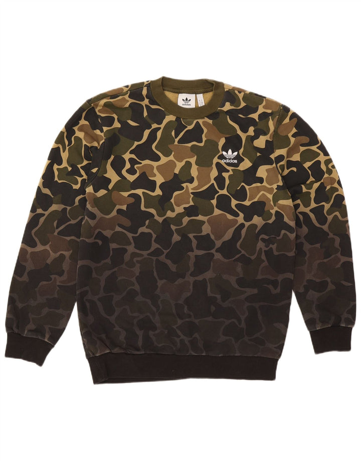 Ανδρικό φούτερ Adidas Jumper Μικρό Χακί Καμουφλάζ Βαμβακερό