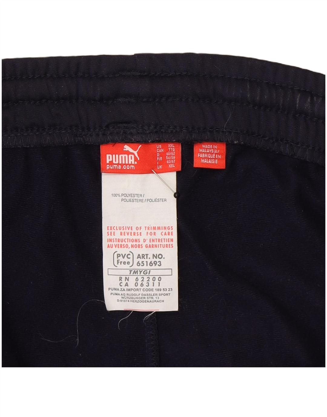 Ανδρική φόρμα Puma Παντελόνι 2XL Navy Blue Polyester