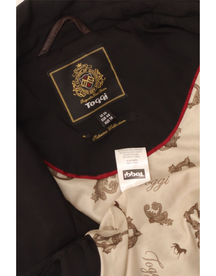 Toggi Γυναικείο Παλτό μπιζελιού UK 20 2XL Μαύρο νάιλον