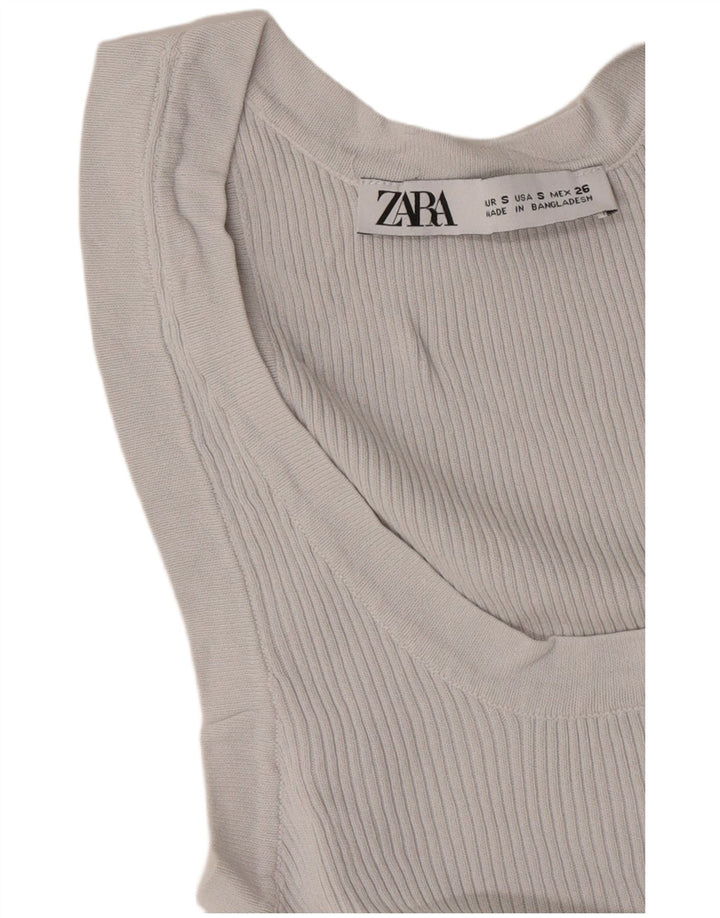 Zara Γυναικείο Γιλέκο Τοπ UK 8 Small Grey