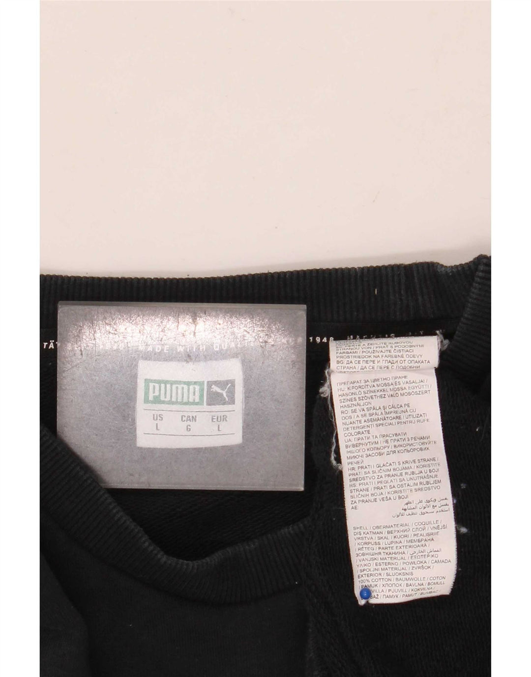 Ανδρικό φούτερ Puma Jumper μεγάλο μαύρο βαμβακερό
