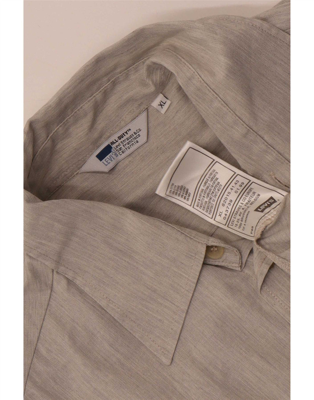 Ανδρικό κοντομάνικο πουκάμισο Levi's XL Γκρι βαμβακερό