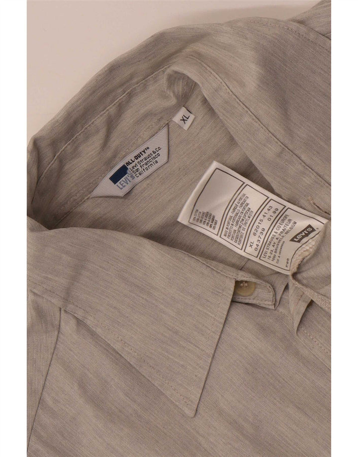 Ανδρικό κοντομάνικο πουκάμισο Levi's XL Γκρι βαμβακερό