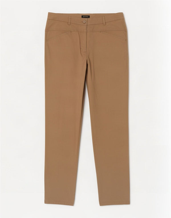 Escada Γυναικείο ίσιο παντελόνι Chino EU 40 Medium W30 L28 Beige βαμβακερό