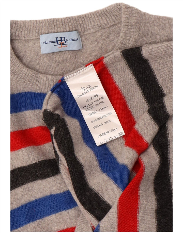 HARMONT & BLAINE Boys Crew Neck Jumper πουλόβερ 13-14 ετών Πολύχρωμο