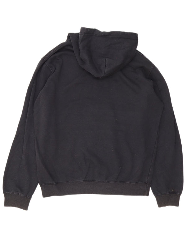 Champion Mens Hoodie Jumper Large Black Cotton