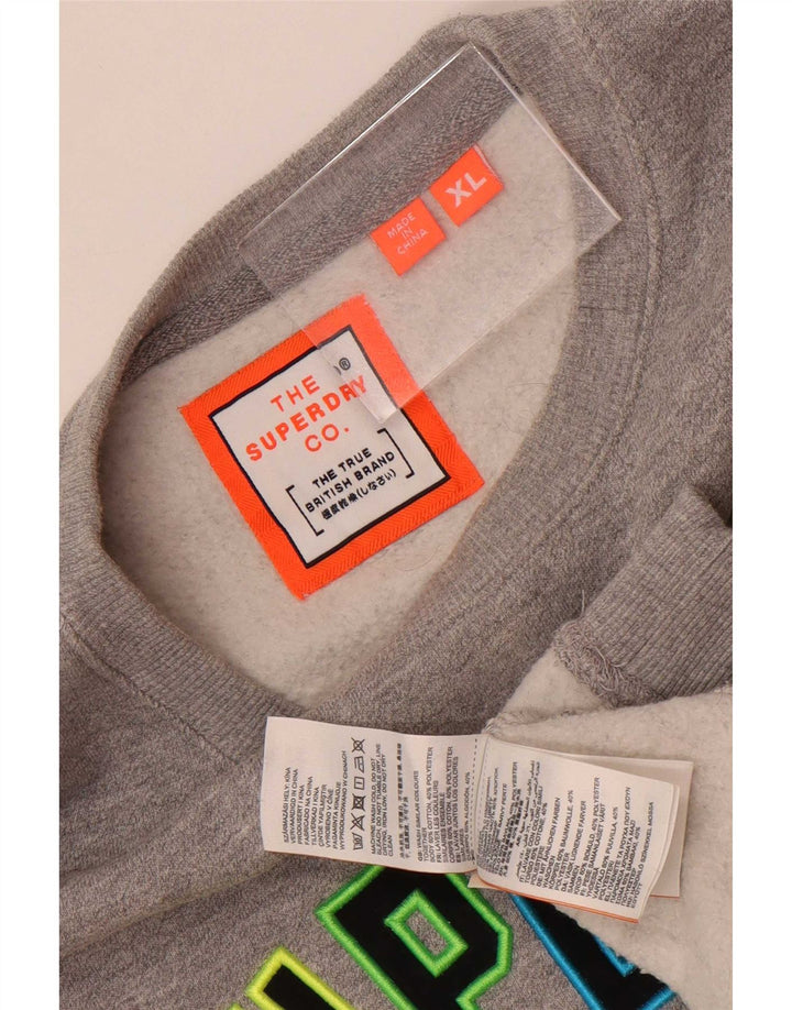 Ανδρικό γραφικό φούτερ Superdry Jumper XL Γκρι βαμβακερό