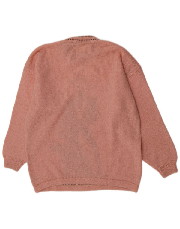 Γυναικείο πουλόβερ ALEX Graphic Relaxed Fit Crew Neck Jumper UK 16 Large Pink