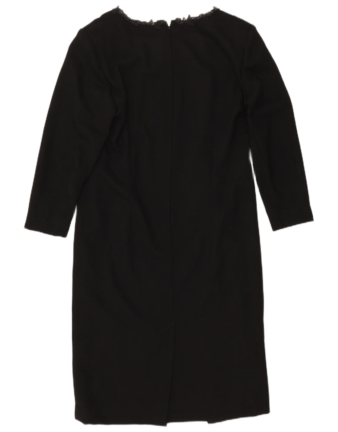 Γυναικείο μακρυμάνικο φόρεμα με θήκη VINTAGE UK 14 μεγάλο μαύρο