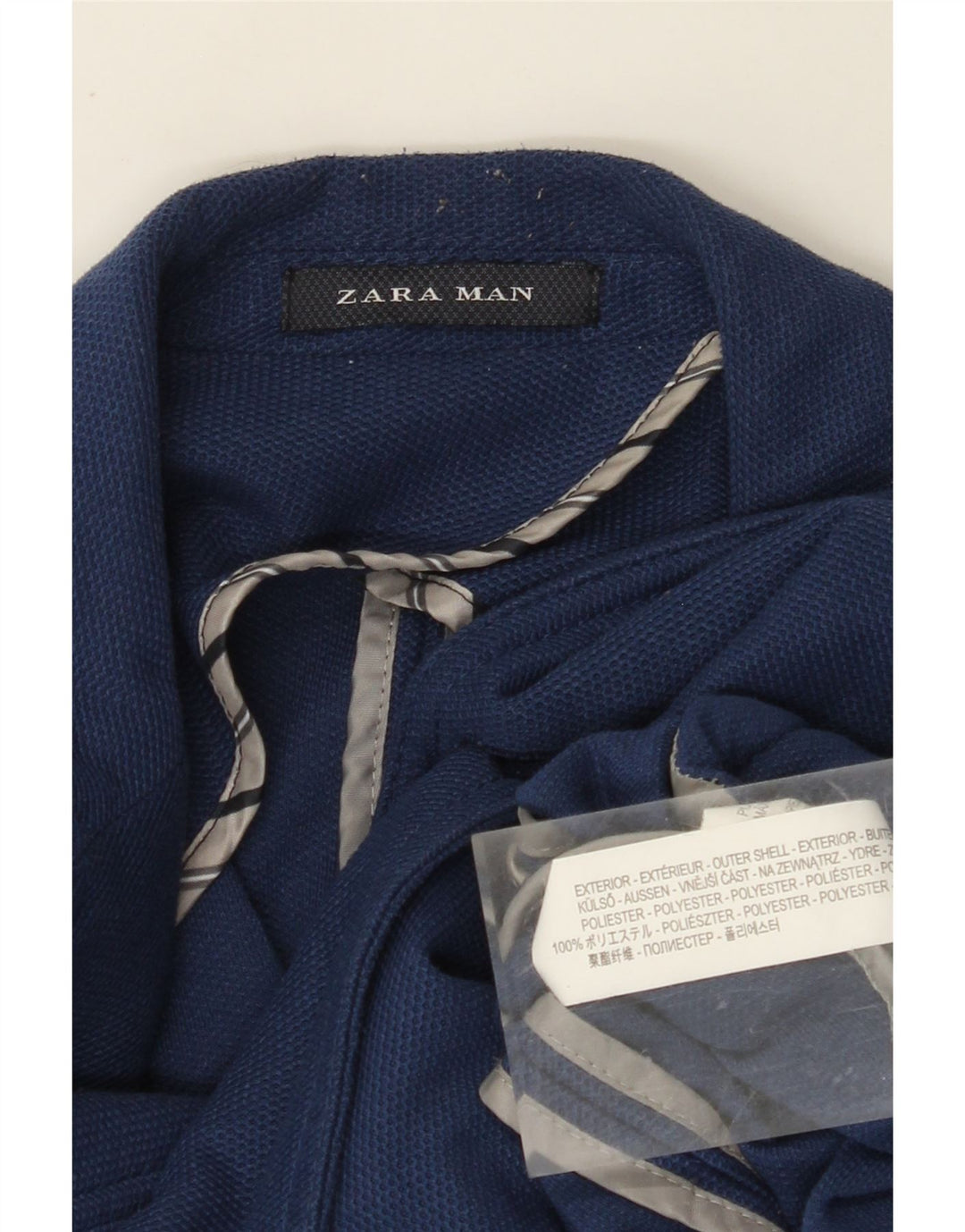 Zara Ανδρικό μπουφάν σακάκι με 2 κουμπιά UK 34 XS Navy Blue Polyester
