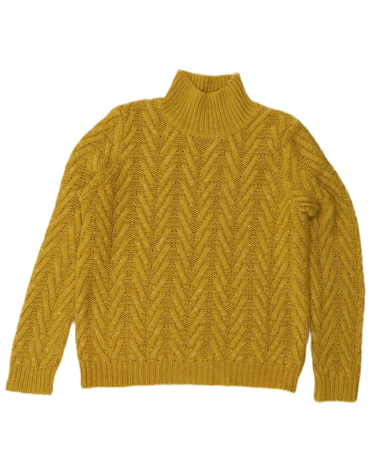 Marks & Spencer Γυναικείο πουλόβερ με λαιμό χελώνα UK 12 Medium Yellow