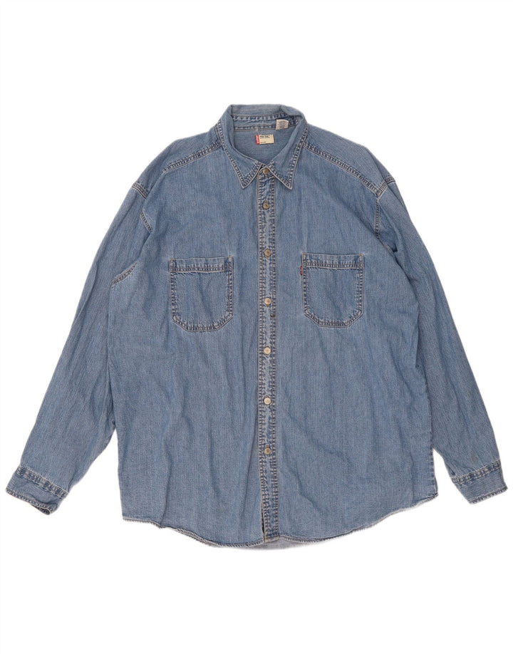 Ανδρικό τζιν πουκάμισο Levi's XL Μπλε βαμβακερό
