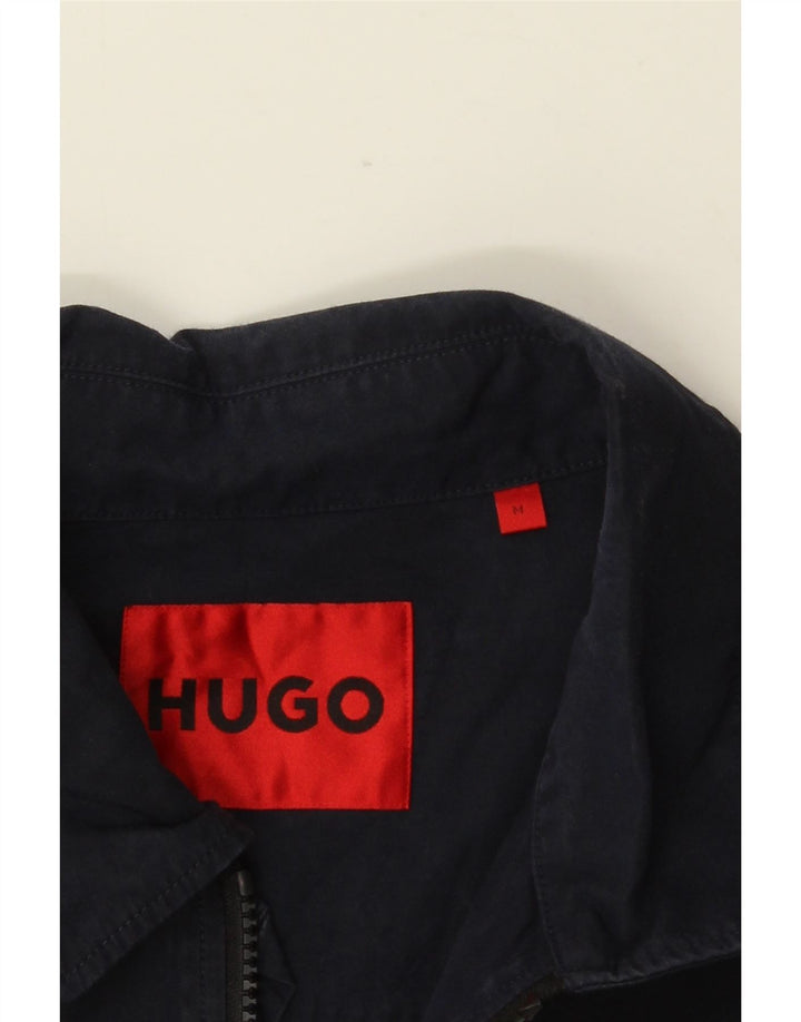Ανδρικό μπουφάν HUGO BOSS UK 38 Medium Navy Blue Cotton