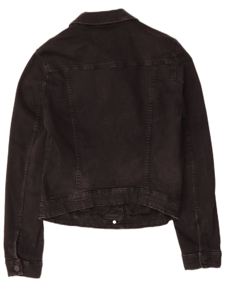 Zara Γυναικείο Τζιν Μπουφάν Trafaluc Crop UK 12 Μεσαίο μαύρο βαμβακερό