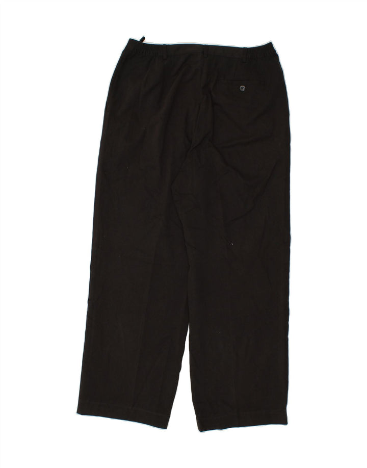 IZOD Womens Straight Suit Trousers US 12 Large W32 L28 Black Polyester Vintage Izod and Second-Hand Izod from Messina Hembry 