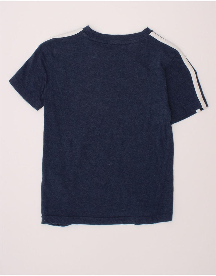 Adidas Boys T-Shirt Top 7-8 Years Navy Blue Cotton