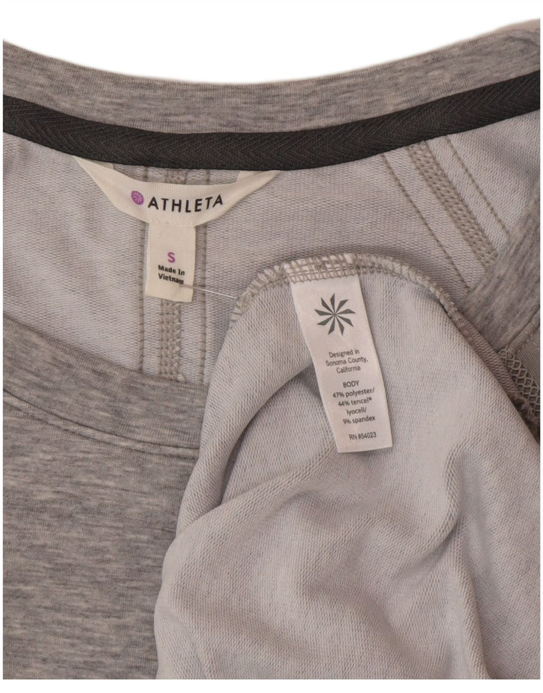 Athleta Γυναικείο T-Shirt φόρεμα UK 10 Small Grey Flecked Polyester