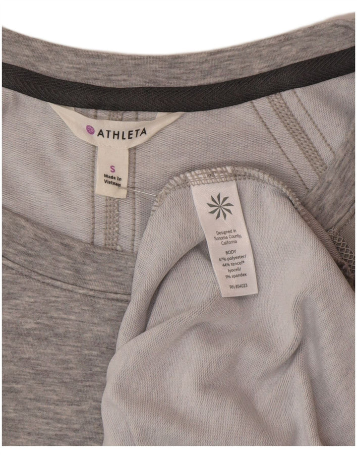 Athleta Γυναικείο T-Shirt φόρεμα UK 10 Small Grey Flecked Polyester