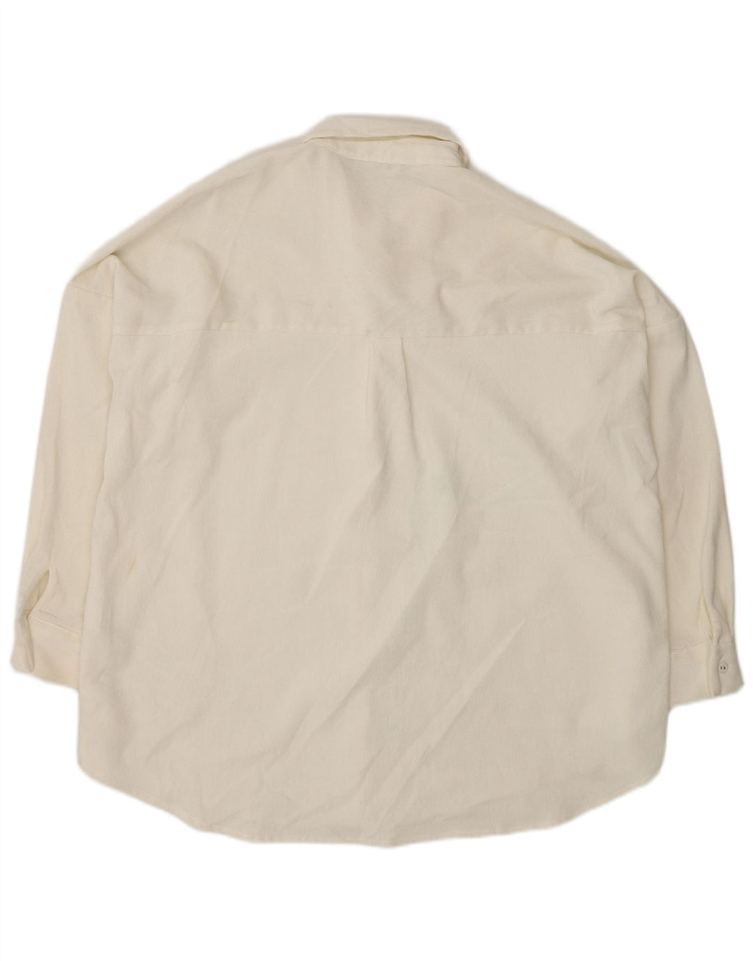 Zara Γυναικείο πουκάμισο Oversized UK 14 Medium White Polyester