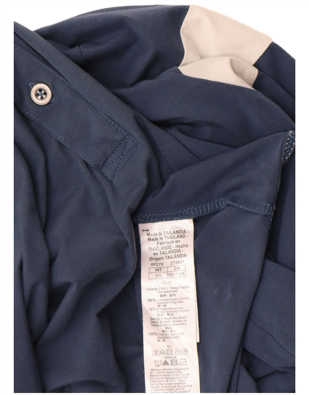 EMPORIO ARMANI Ανδρικό μπλουζάκι πόλο 3XL Μπλε χρώμα, βαμβακερό