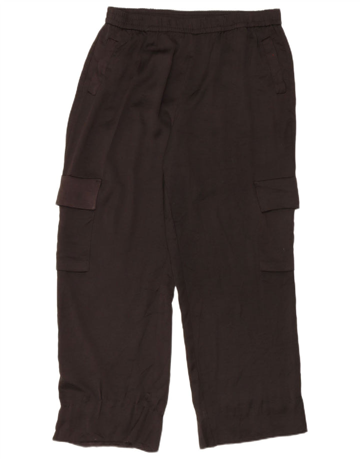 Zara Γυναικεία φόρμα Cargo Παντελόνι UK 18 XL Μαύρο