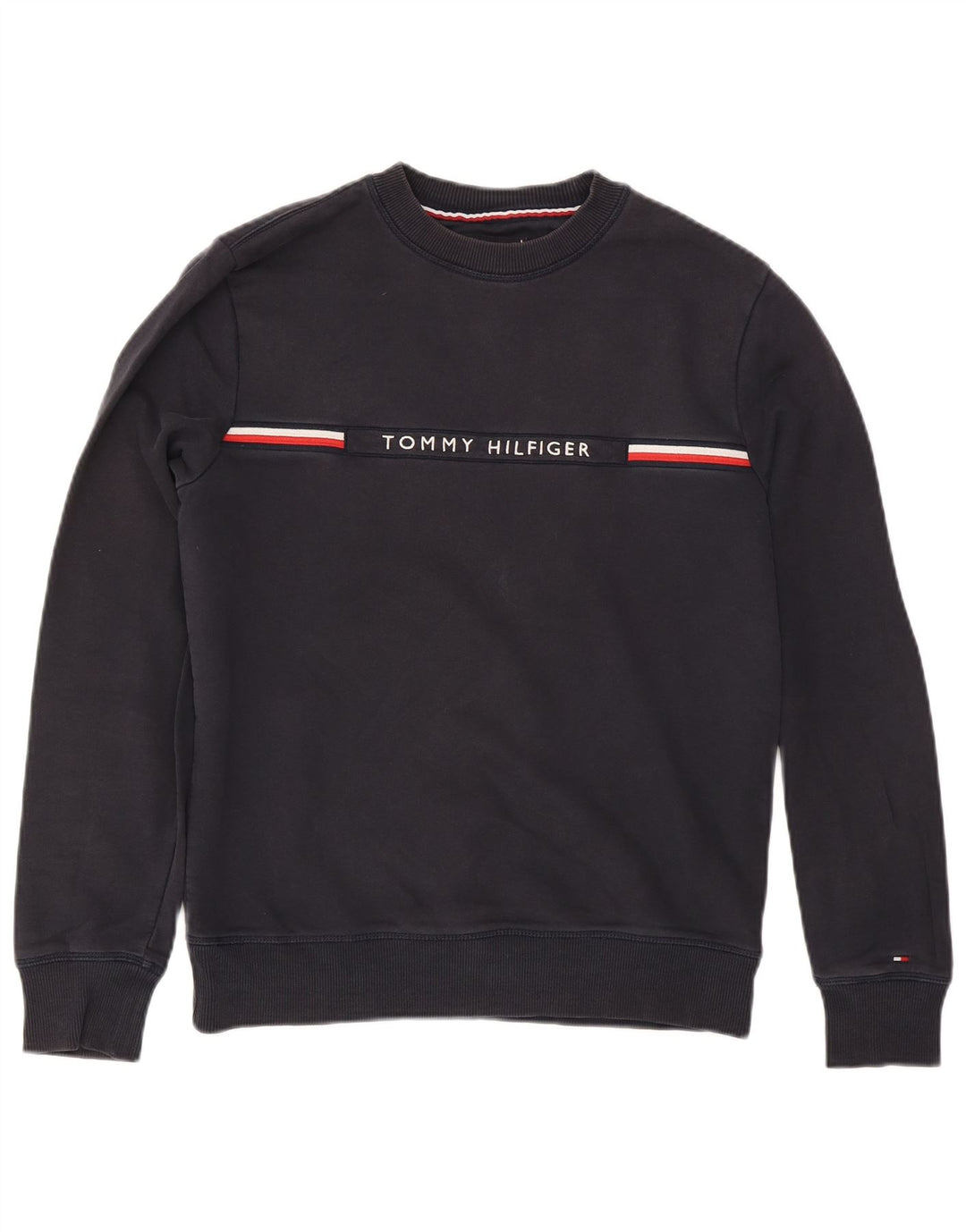 Γραφικό ανδρικό φούτερ Tommy Hilfiger Jumper Medium Navy Blue ριγέ