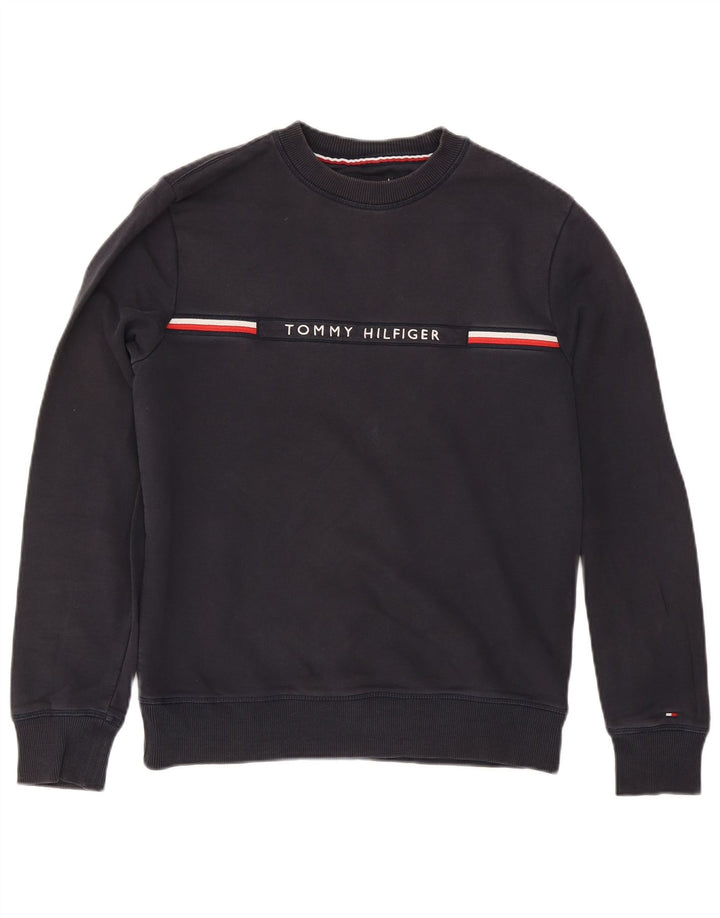 Γραφικό ανδρικό φούτερ Tommy Hilfiger Jumper Medium Navy Blue ριγέ