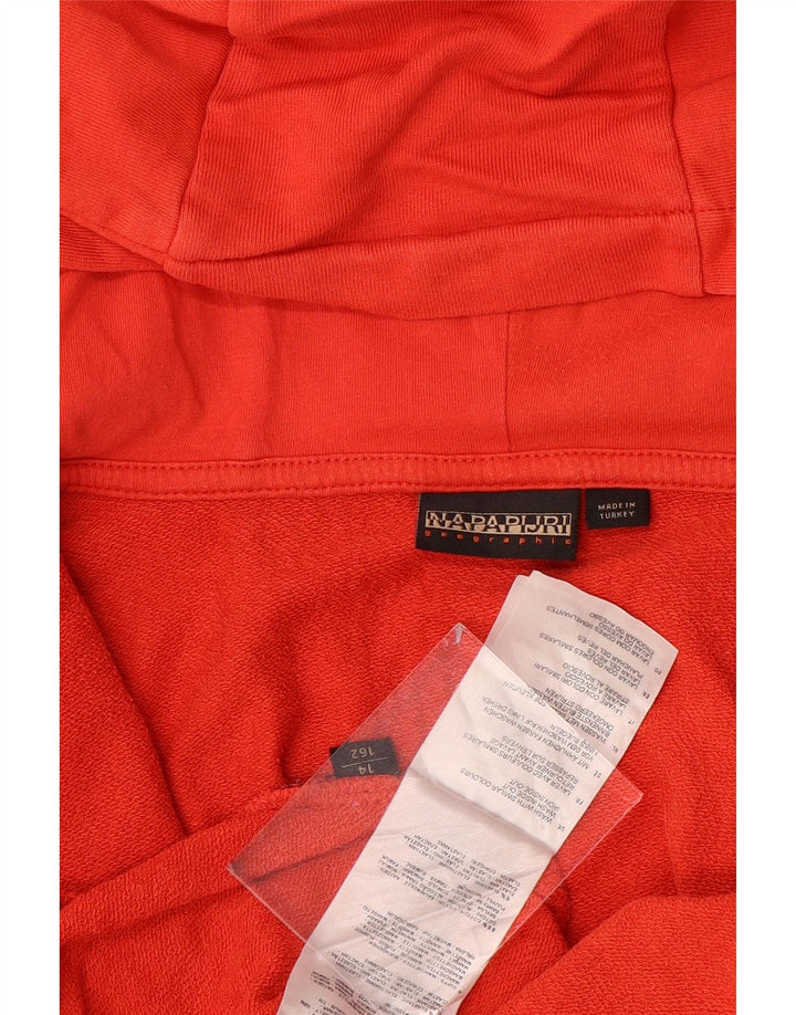 NAPAPIJRI Πουλόβερ για αγόρια με φερμουάρ κουκούλα 13-14 ετών κόκκινο βαμβακερό