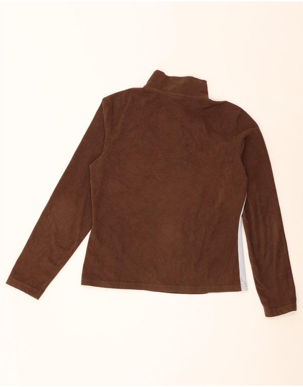 The North Face γυναικείο φερμουάρ Fleece Jumper UK 14 Medium Brown Colourblock